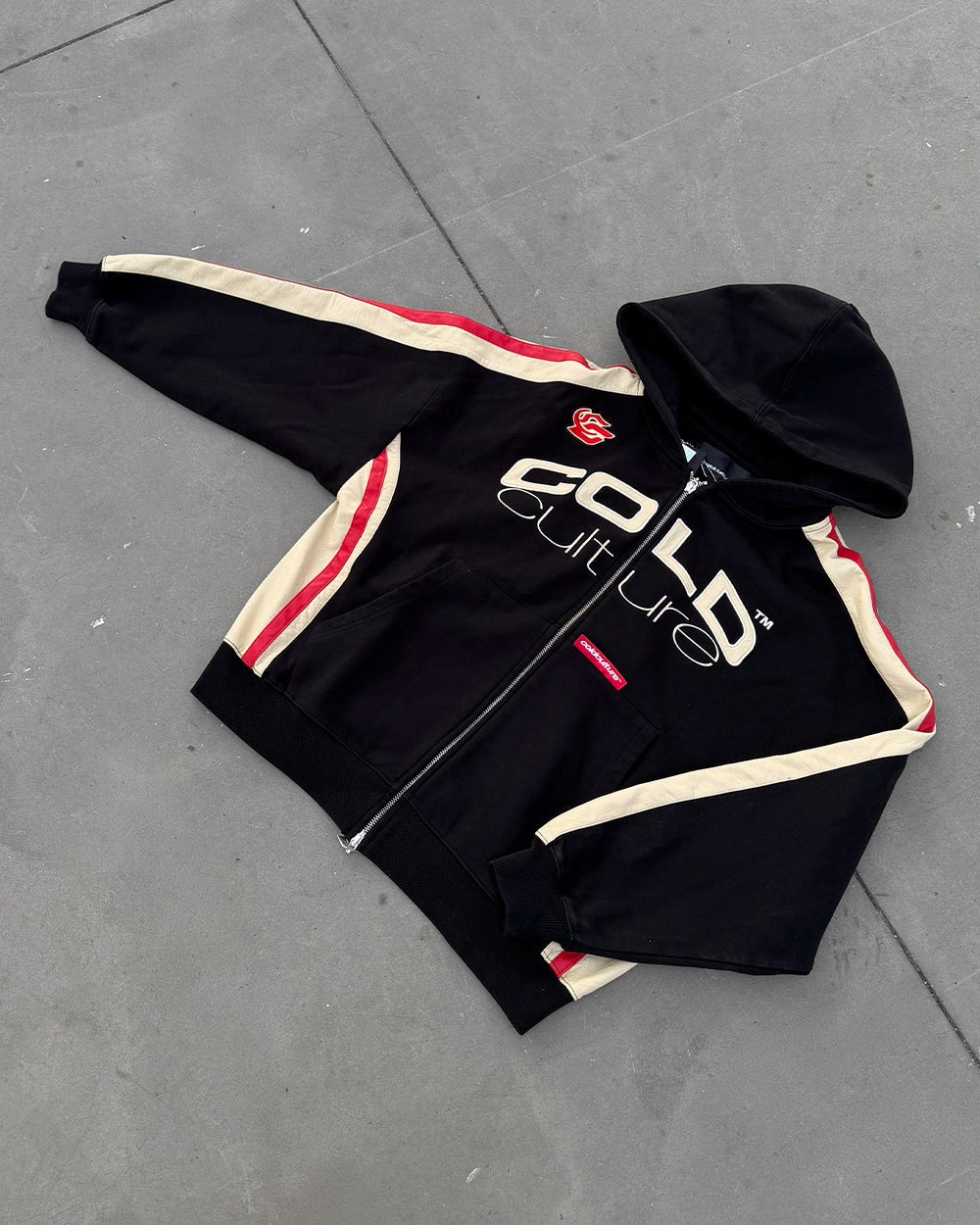 BIKER ZIP HOODIE BLACK - Cold Culture