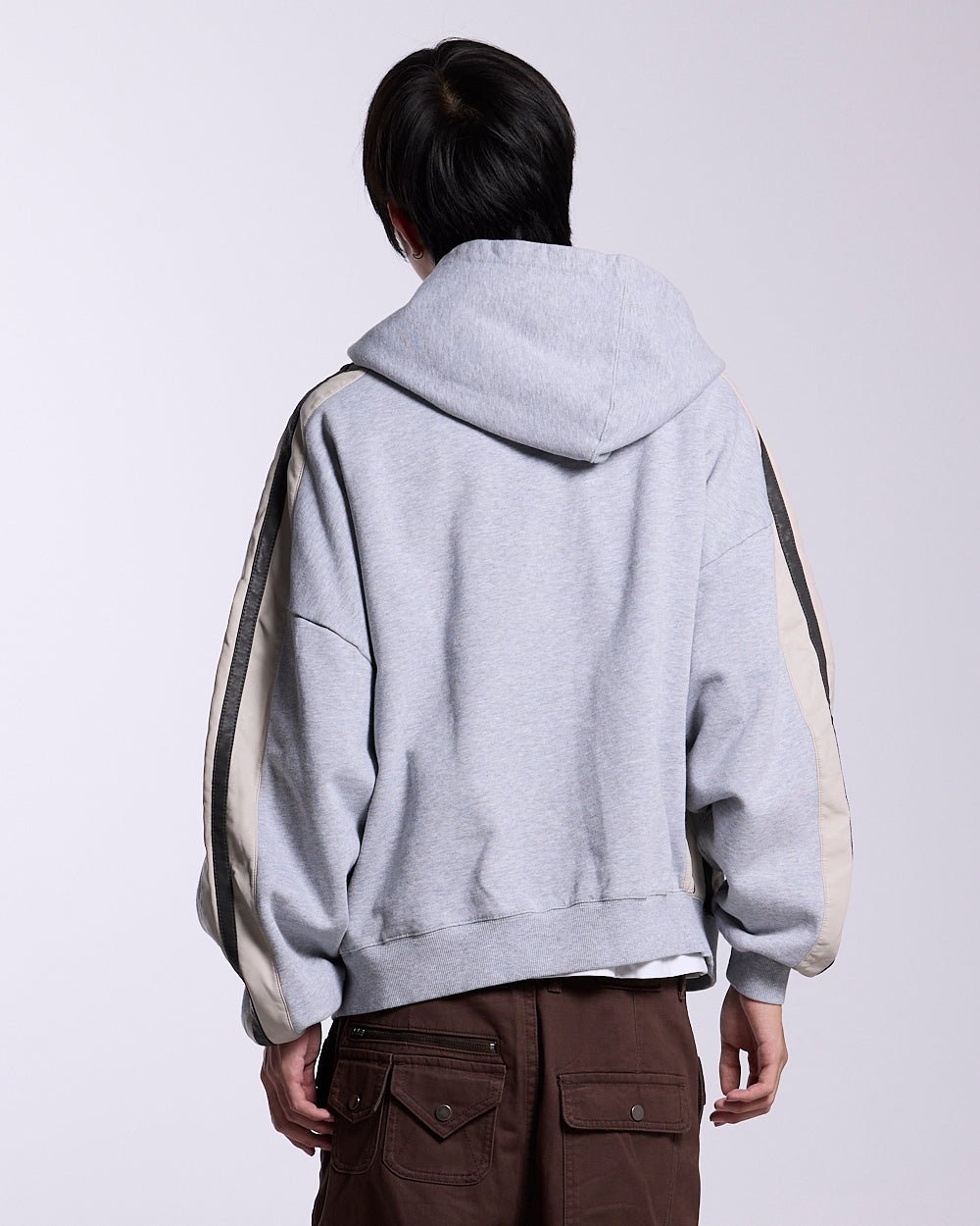 BIKER ZIP HOODIE HEATHER GREY - Cold Culture