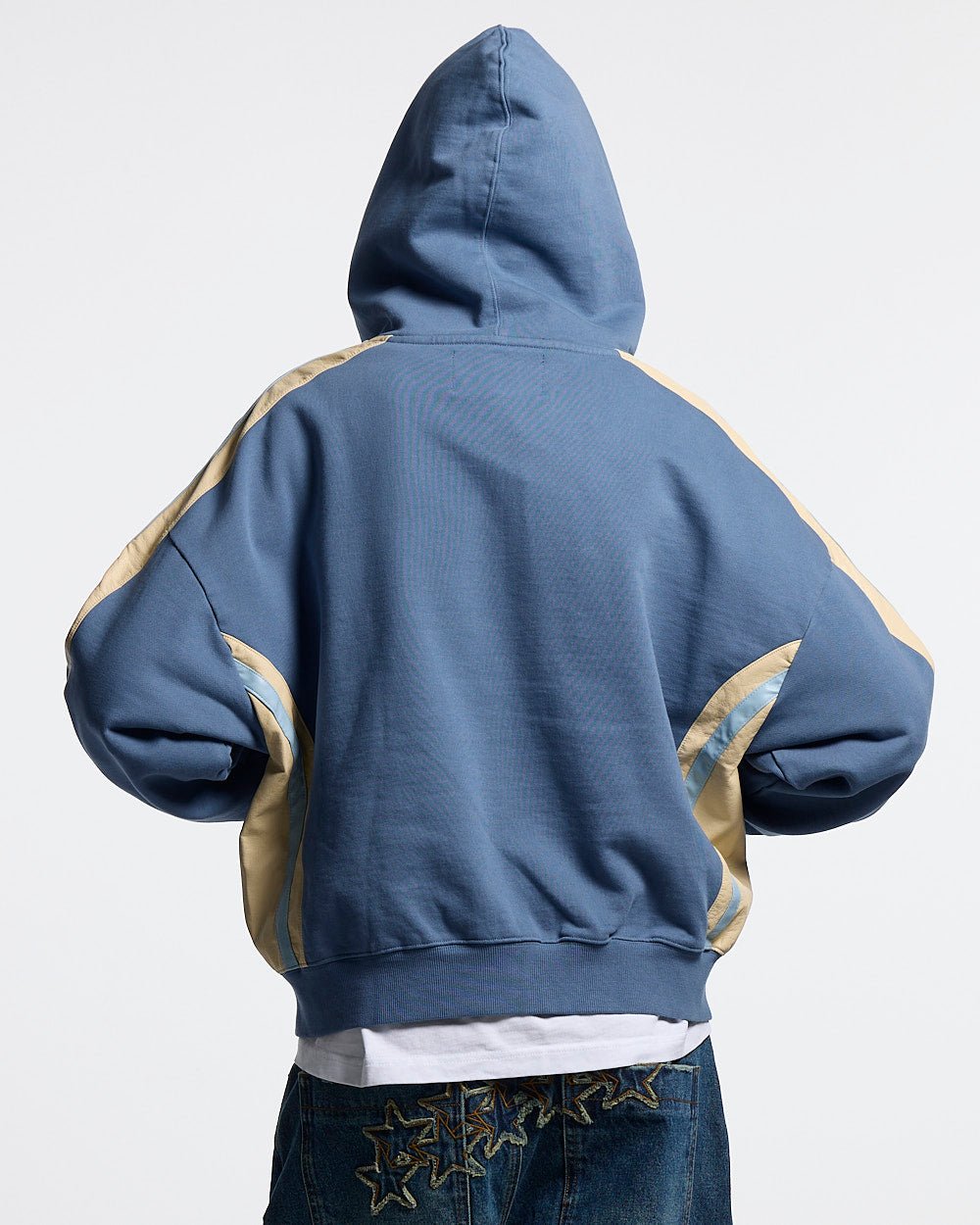 BIKER ZIP HOODIE NAVY - Cold Culture