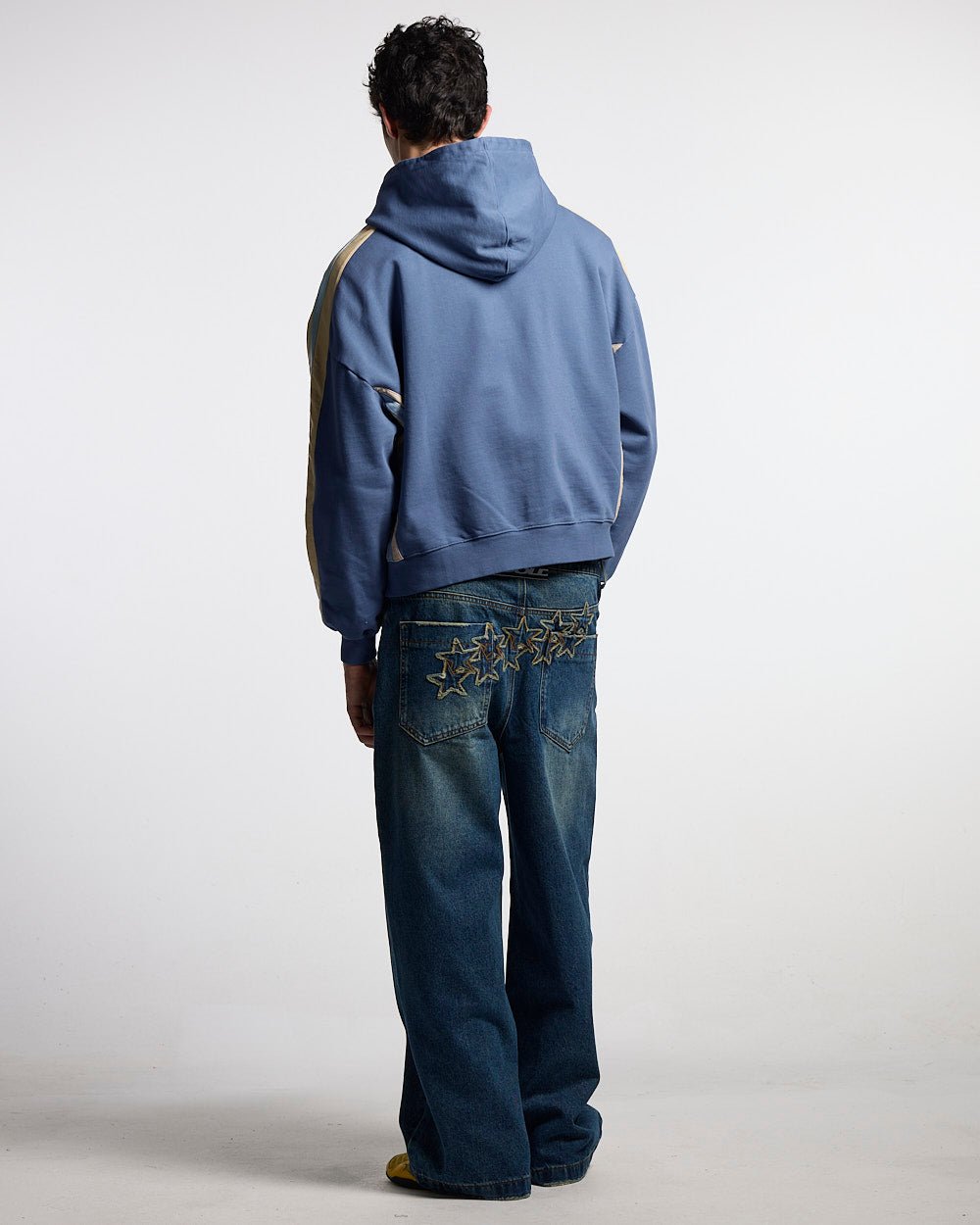 BIKER ZIP HOODIE NAVY - Cold Culture