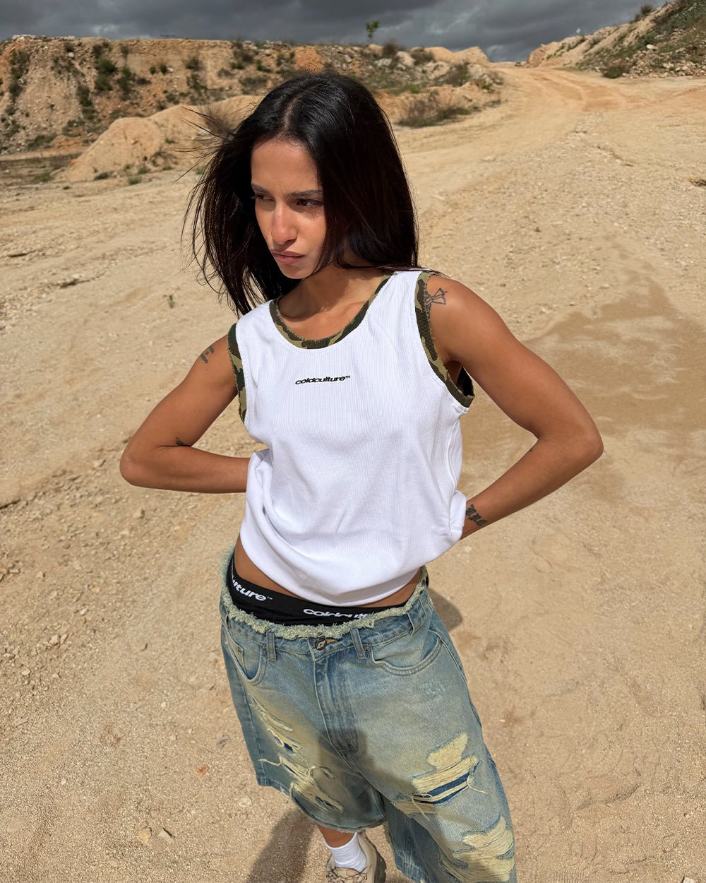 BLACK OPS TANK TOP WHITE - Cold Culture
