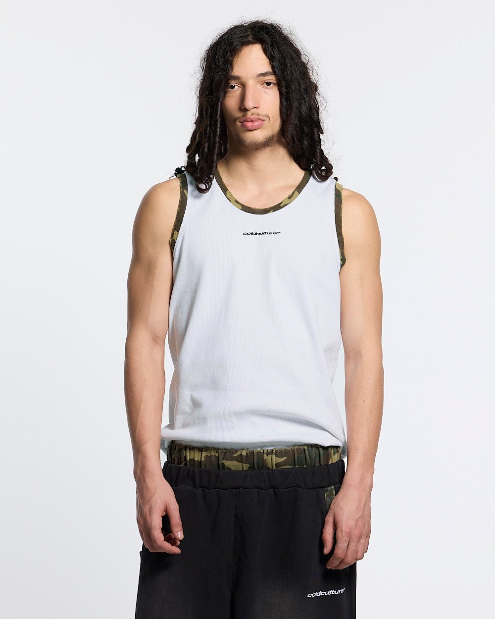 BLACK OPS TANK TOP WHITE - Cold Culture