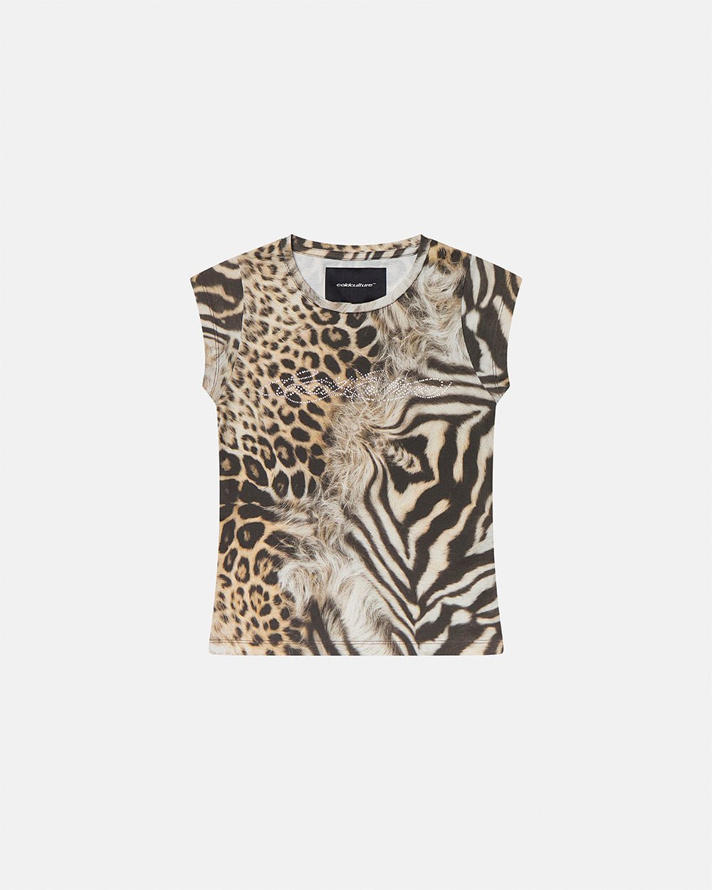BLING BABY TEE LEOPARD - Cold Culture