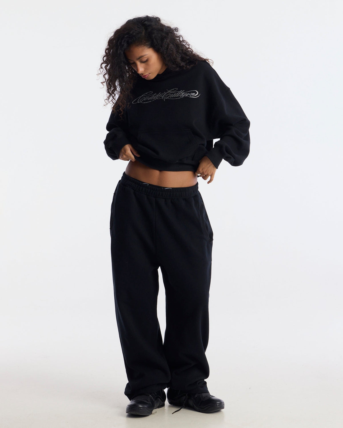 BLING SWEATPANTS BLACK - Cold Culture