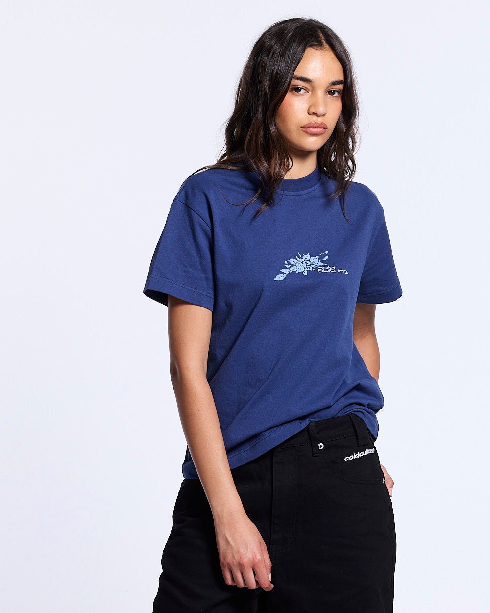 BLOOM TEE NAVY - Cold Culture #woman