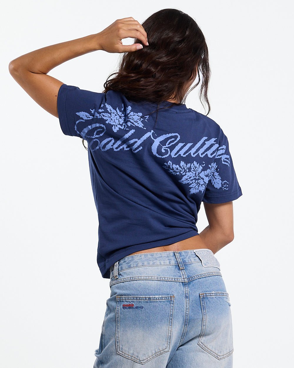 BLOOM TEE NAVY - Cold Culture