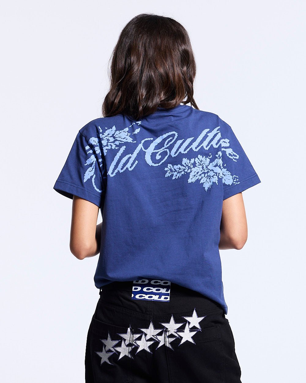 BLOOM TEE NAVY - Cold Culture
