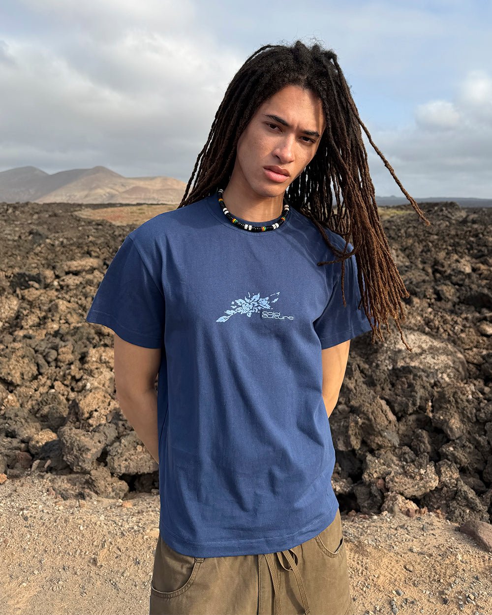 BLOOM TEE NAVY - Cold Culture