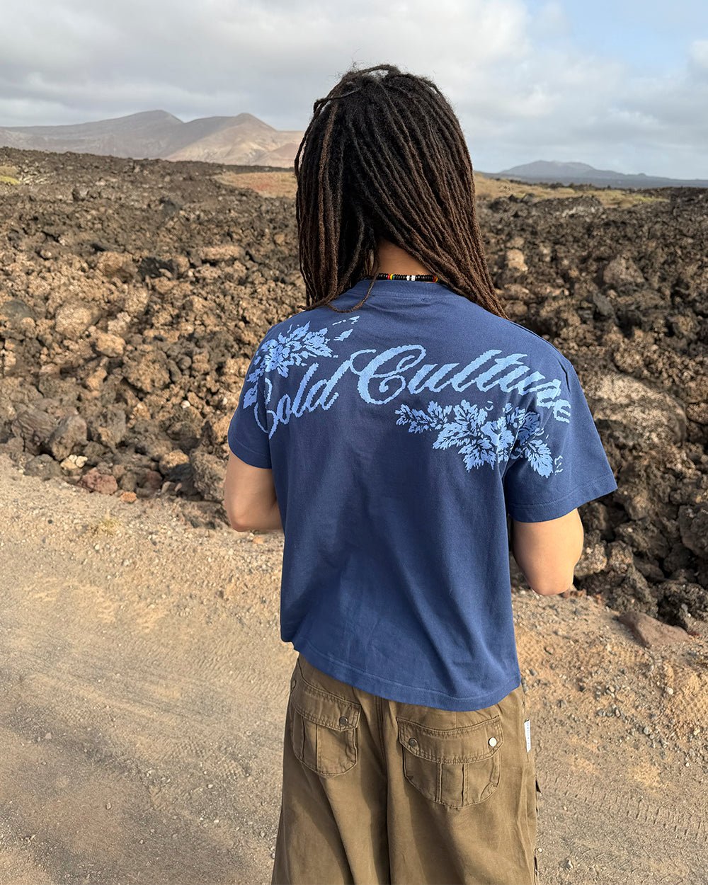 BLOOM TEE NAVY - Cold Culture