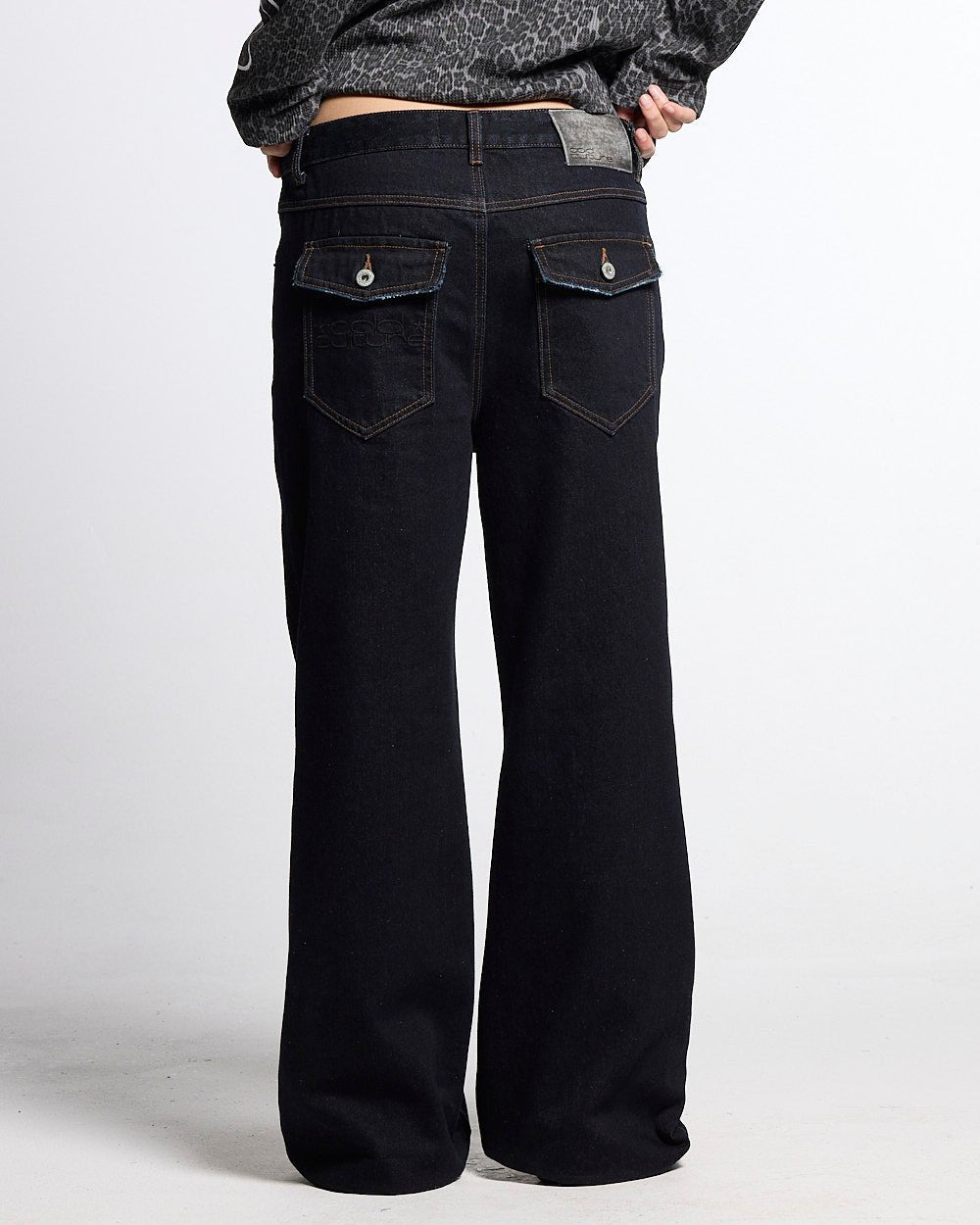 BLURRED V5 BOOTCUT PANTS RAW DENIM - Cold Culture