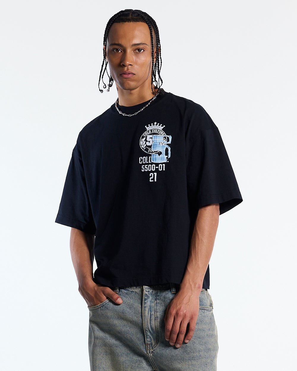 BOARDING TEE BLACK - Cold Culture