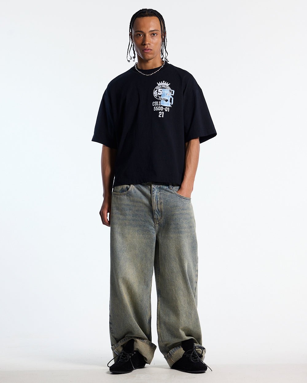 BOARDING TEE BLACK - Cold Culture