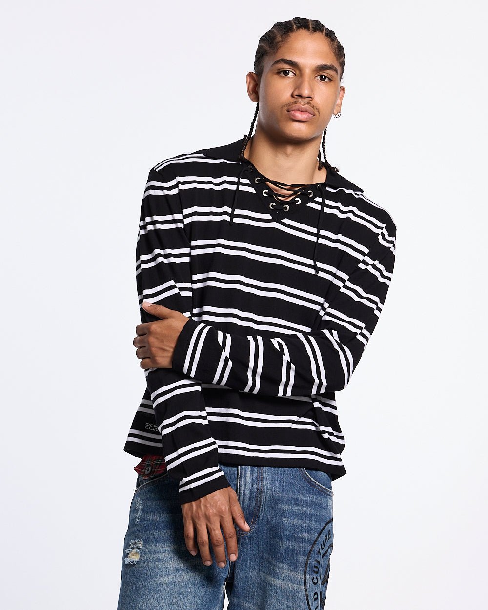 BREAKOUT KNIT POLO BLACK - Cold Culture