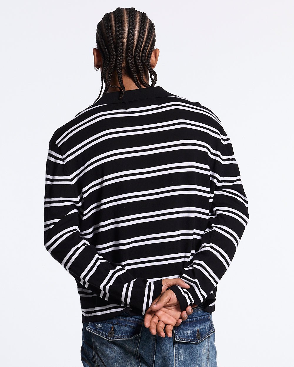 BREAKOUT KNIT POLO BLACK - Cold Culture