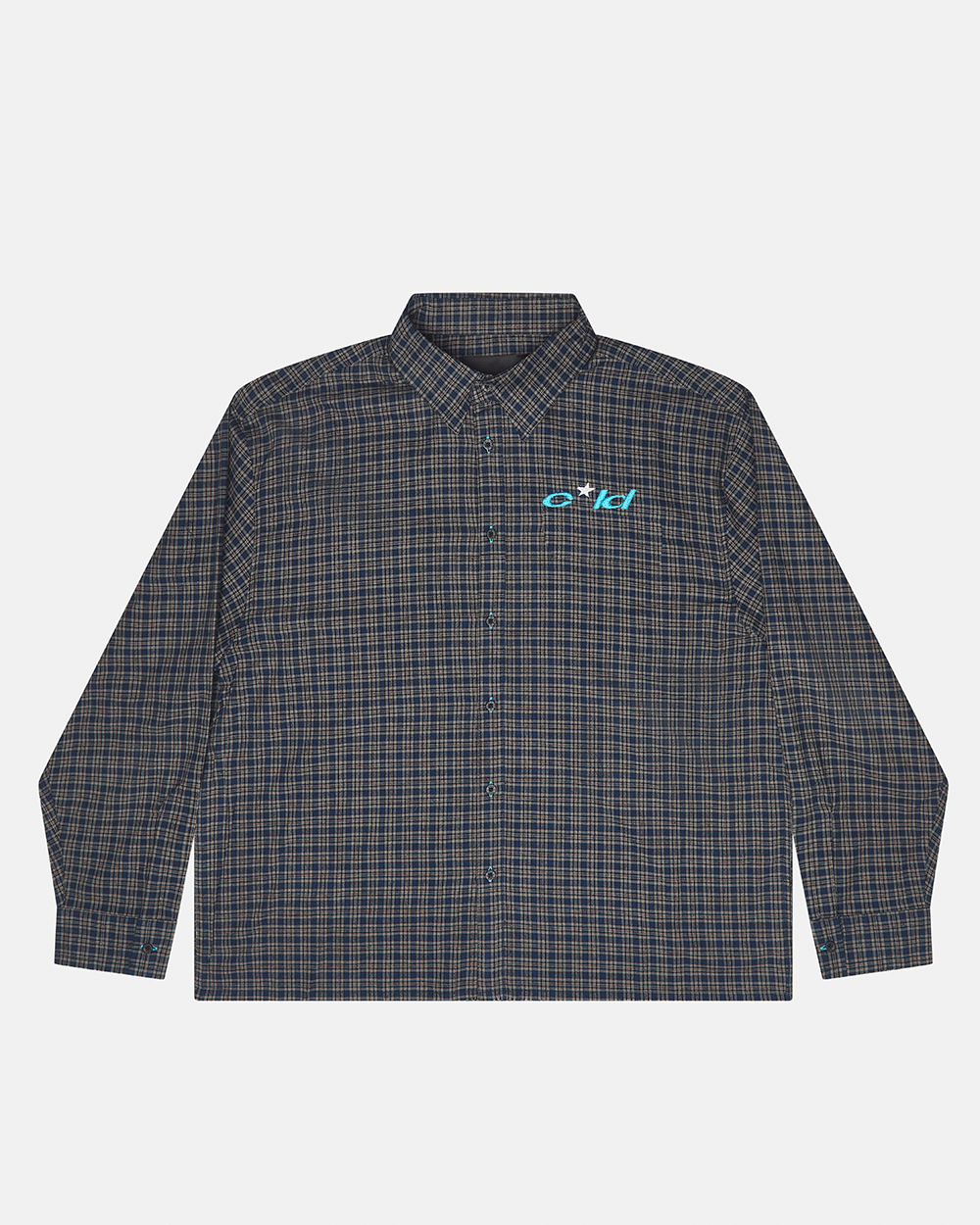 BRICK LANE SHIRT BLUE SQUARE - Cold Culture