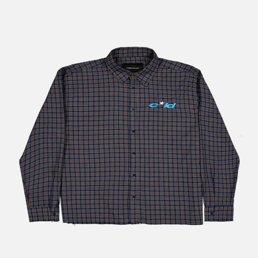 BRICK LANE SHIRT BLUE SQUARE - Cold Culture