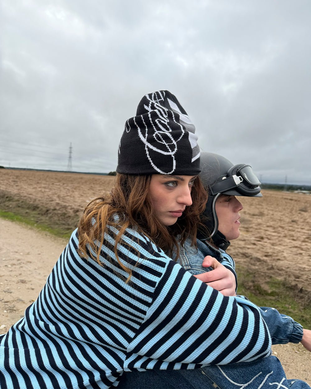 BRIGHTON BEANIE BLACK & GREY - Cold Culture