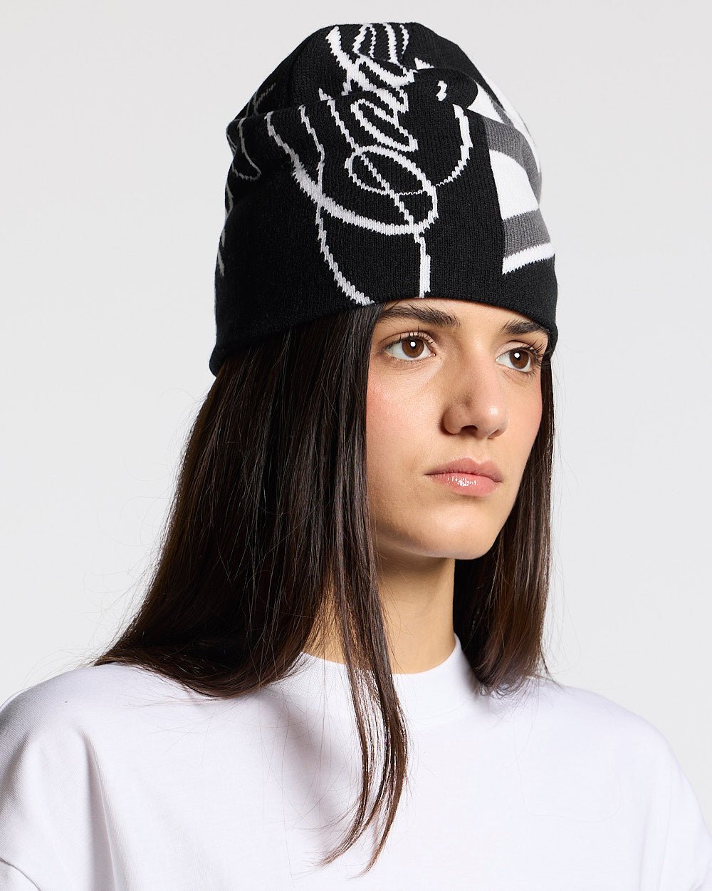 BRIGHTON BEANIE BLACK & GREY - Cold Culture