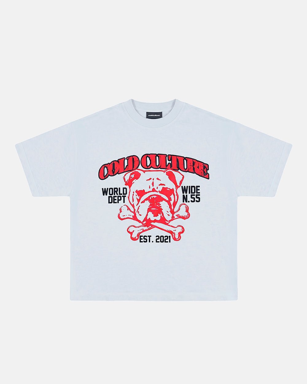 BULLDOG TEE LIGHT BLUE - Cold Culture