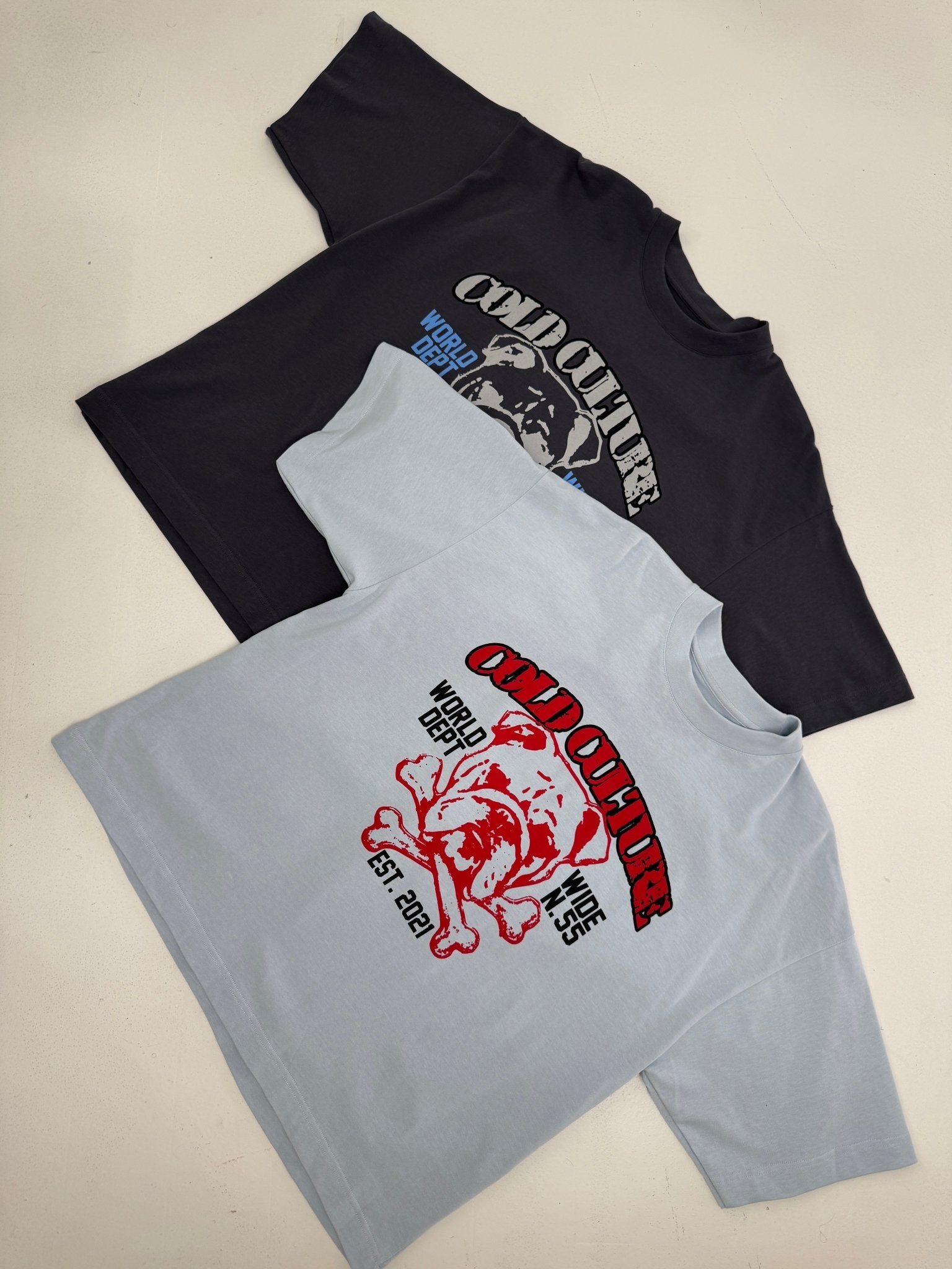 BULLDOG TEE LIGHT BLUE - Cold Culture