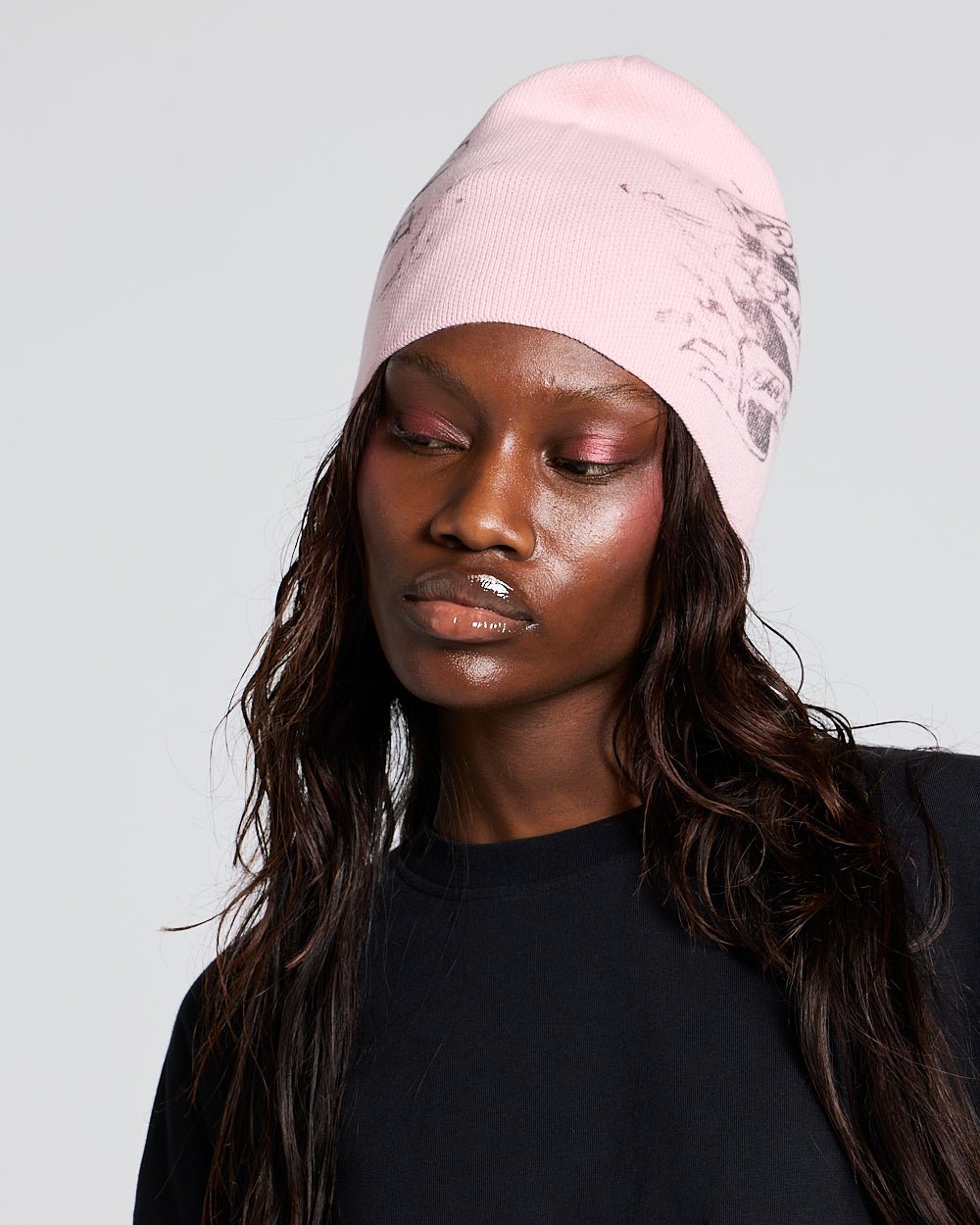 BURN ICONS BEANIE PINK - Cold Culture