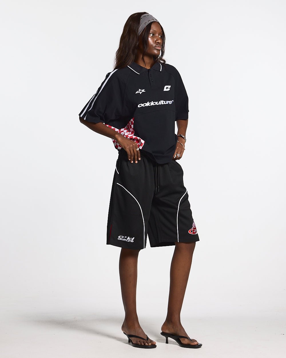 BURNIN COLD TRACKSUIT SHORTS BLACK - COLD CULTURE