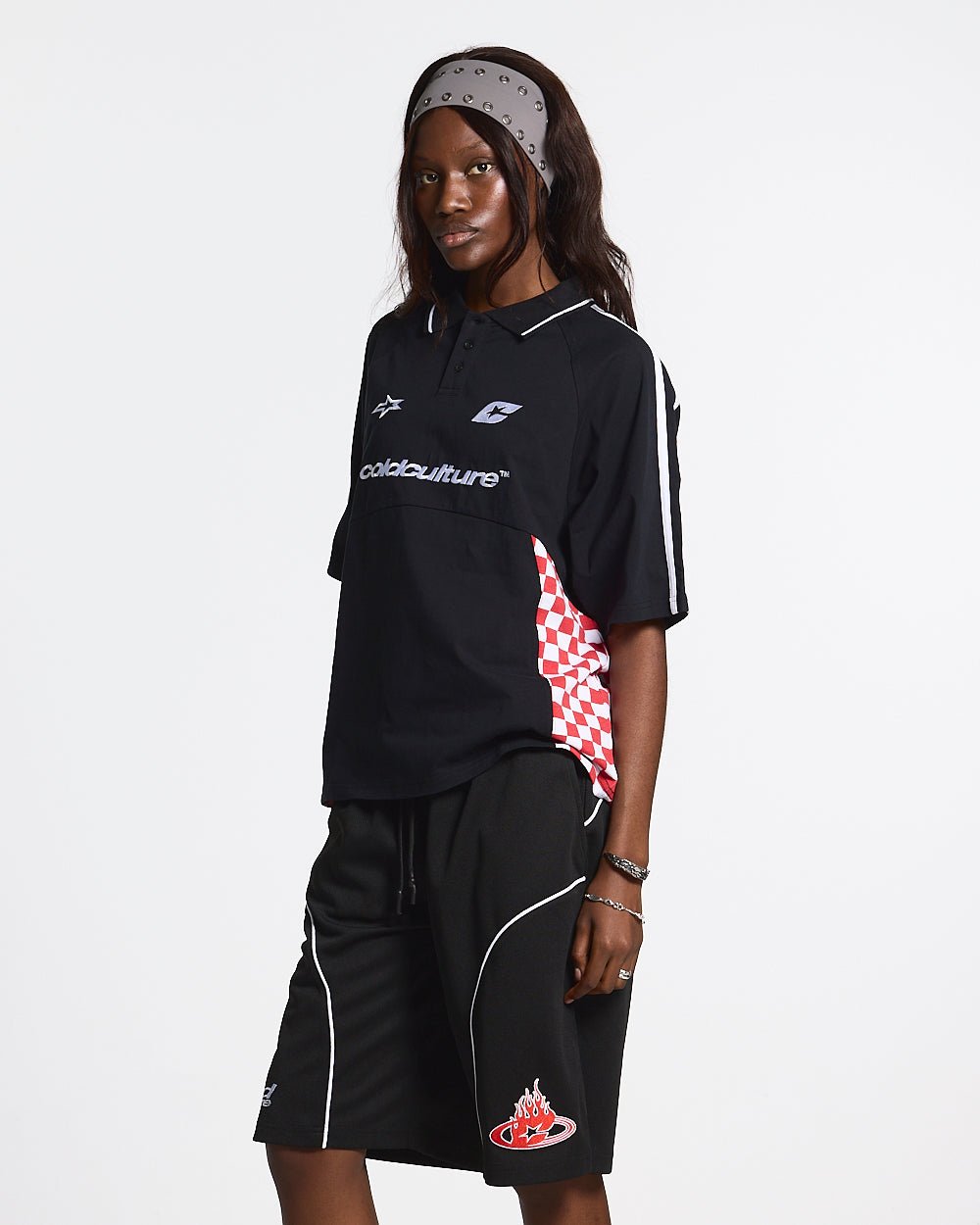 BURNIN COLD TRACKSUIT SHORTS BLACK - COLD CULTURE