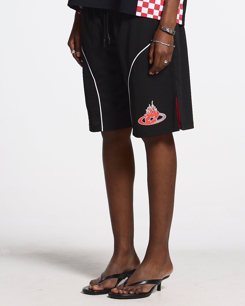 BURNIN COLD TRACKSUIT SHORTS BLACK - COLD CULTURE