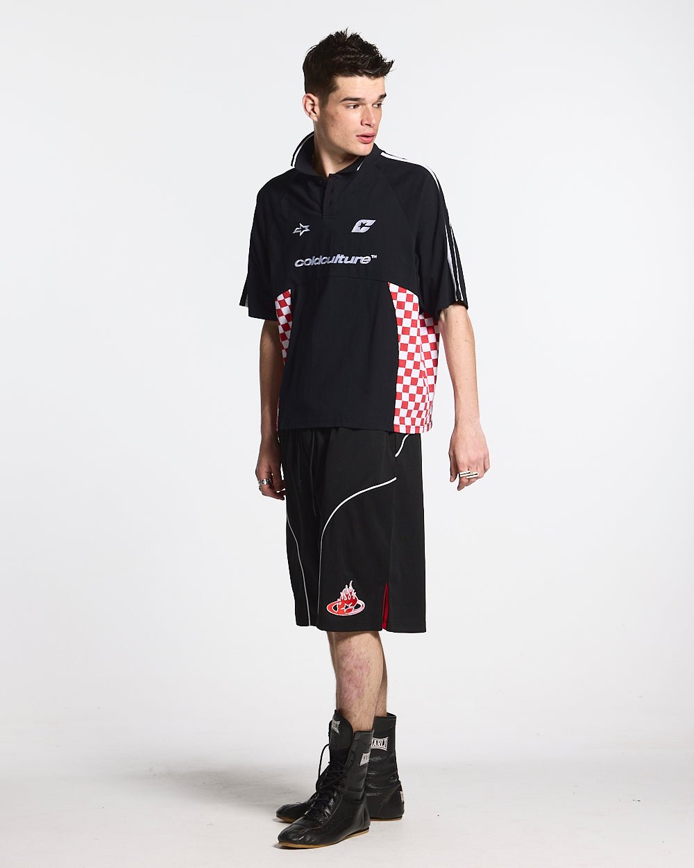 BURNIN COLD TRACKSUIT SHORTS BLACK - COLD CULTURE