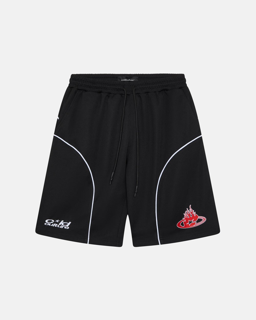 BURNIN COLD TRACKSUIT SHORTS BLACK - COLD CULTURE
