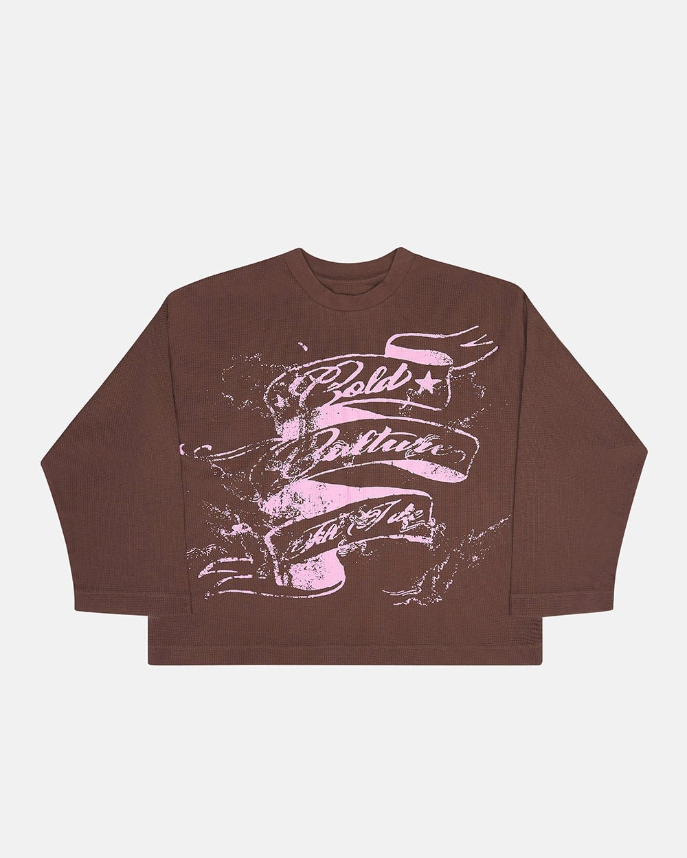 BURNT ICONS LONGSLEEVE OFF BROWN - Cold Culture