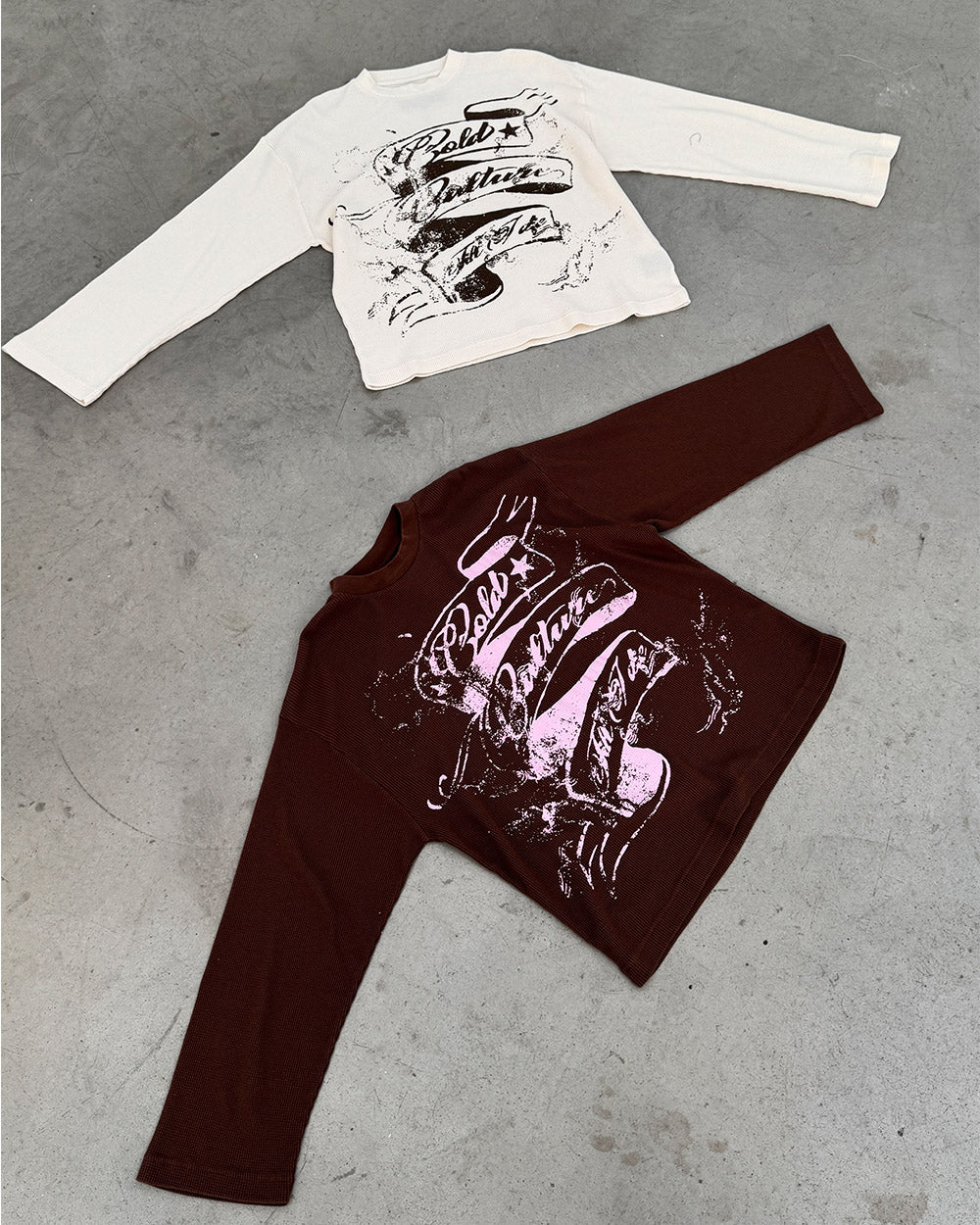 BURNT ICONS LONGSLEEVE OFF BROWN - Cold Culture