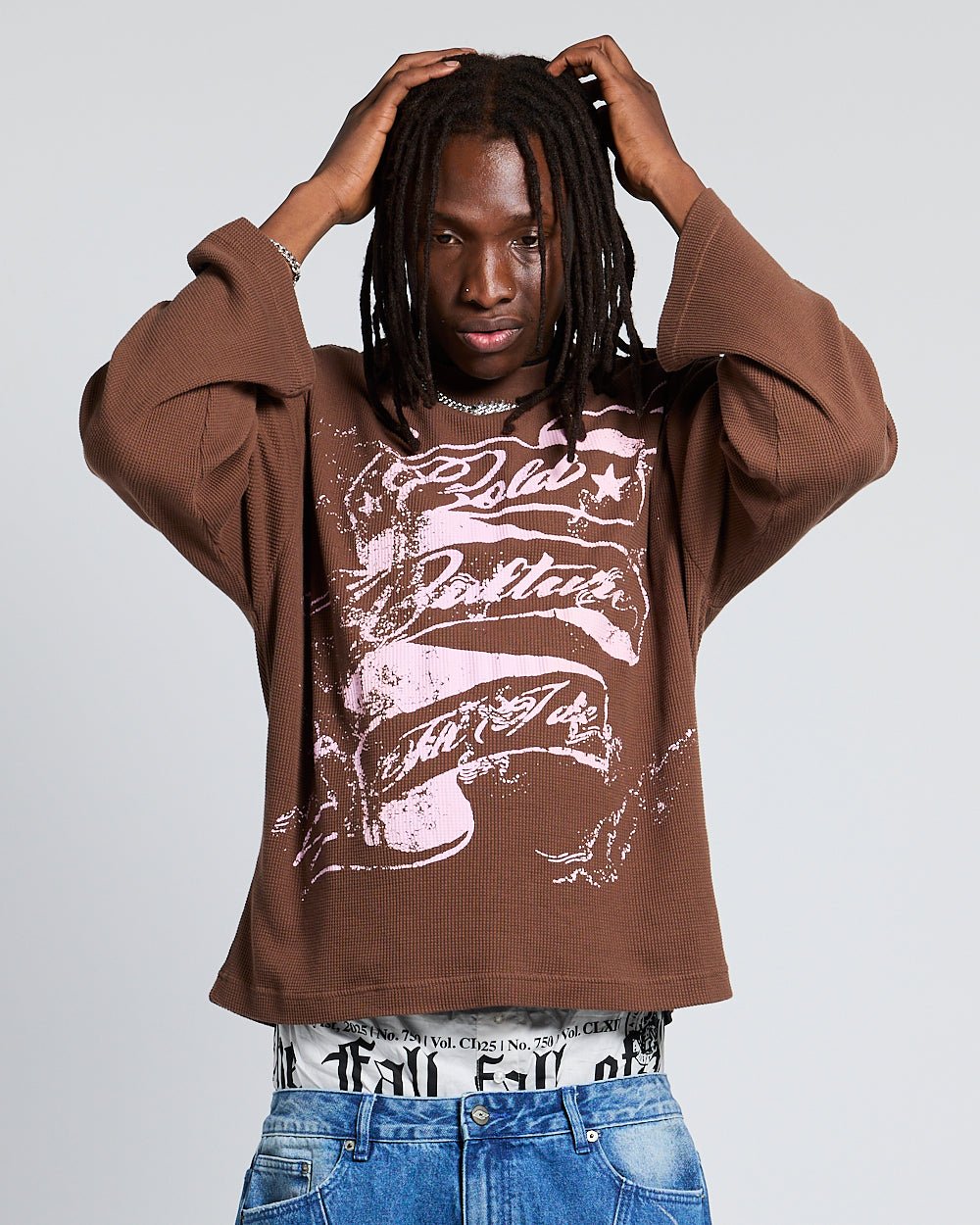 BURNT ICONS LONGSLEEVE OFF BROWN - Cold Culture