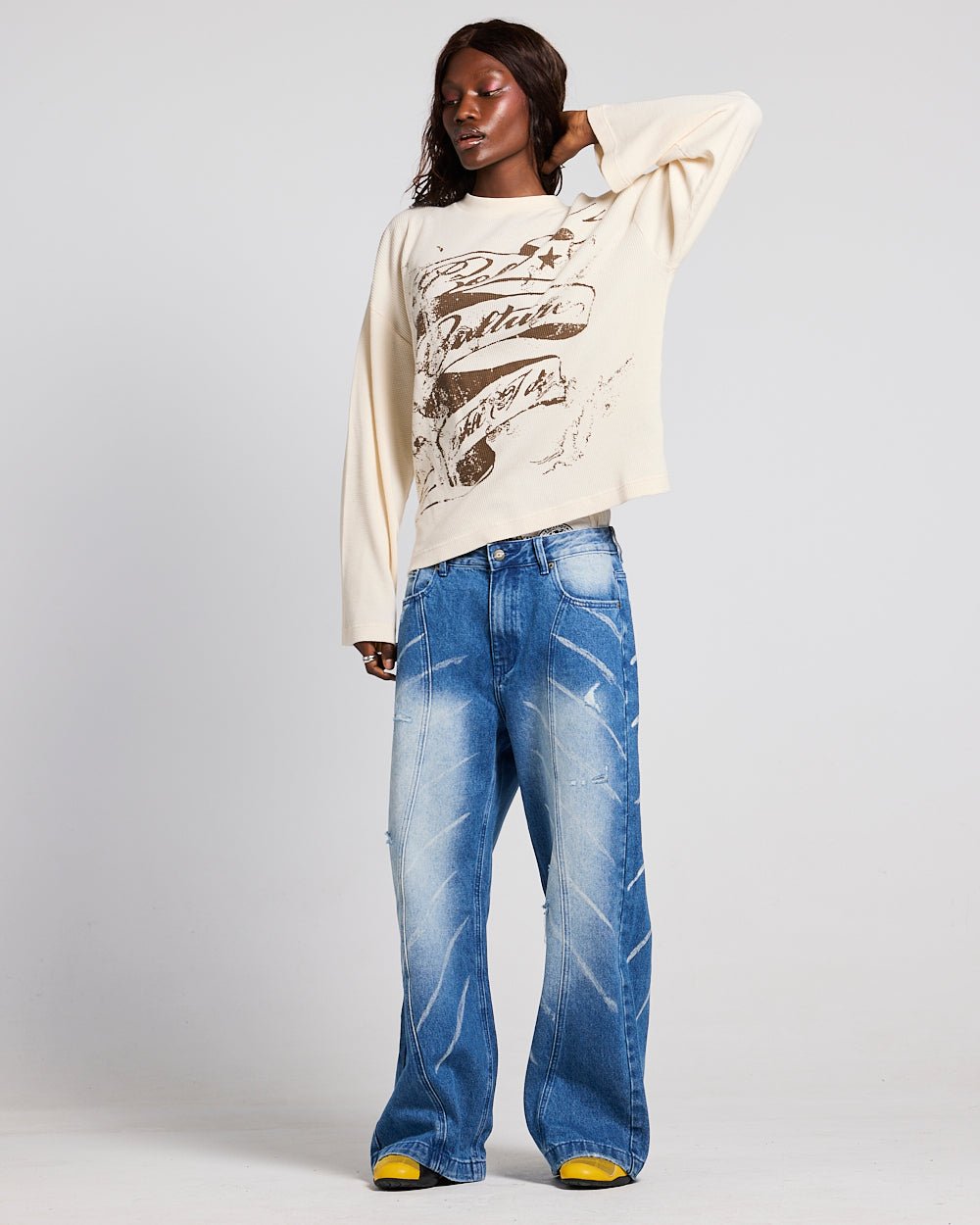 BURNT ICONS LONGSLEEVE OFF WHITE - Cold Culture