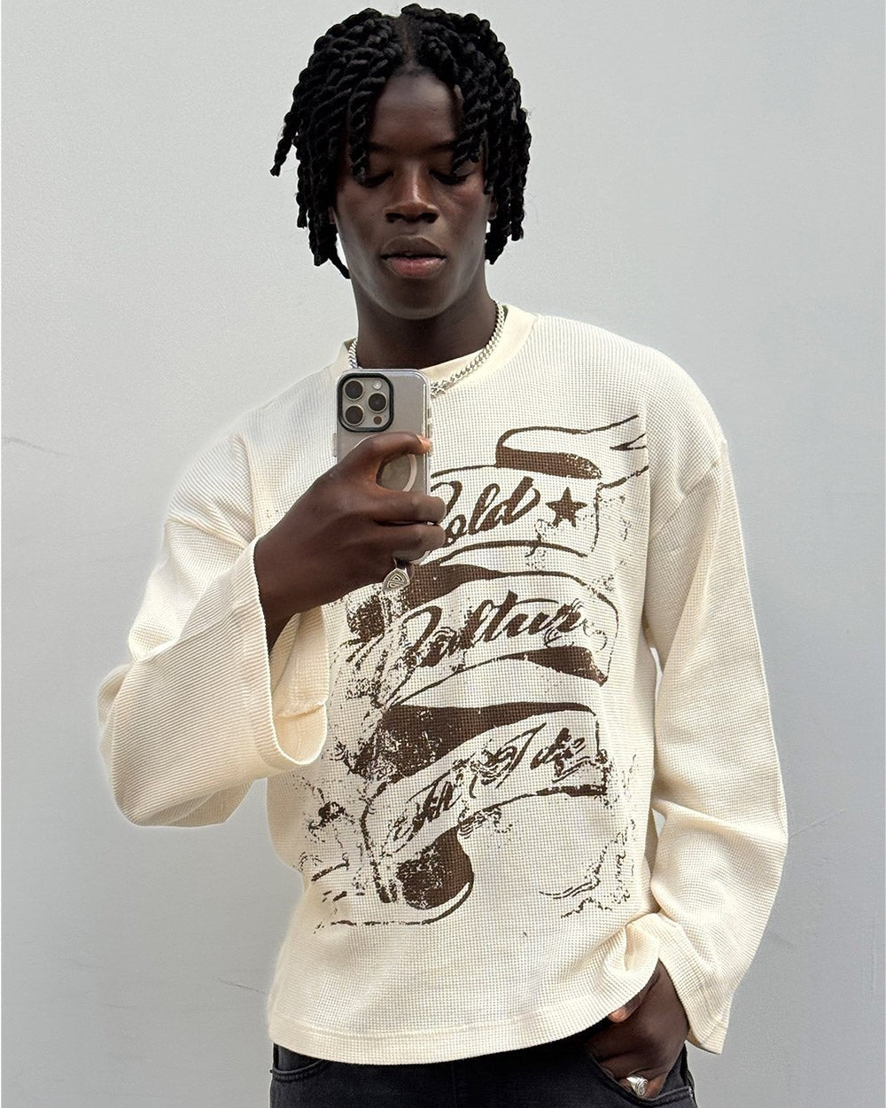 BURNT ICONS LONGSLEEVE OFF WHITE - Cold Culture