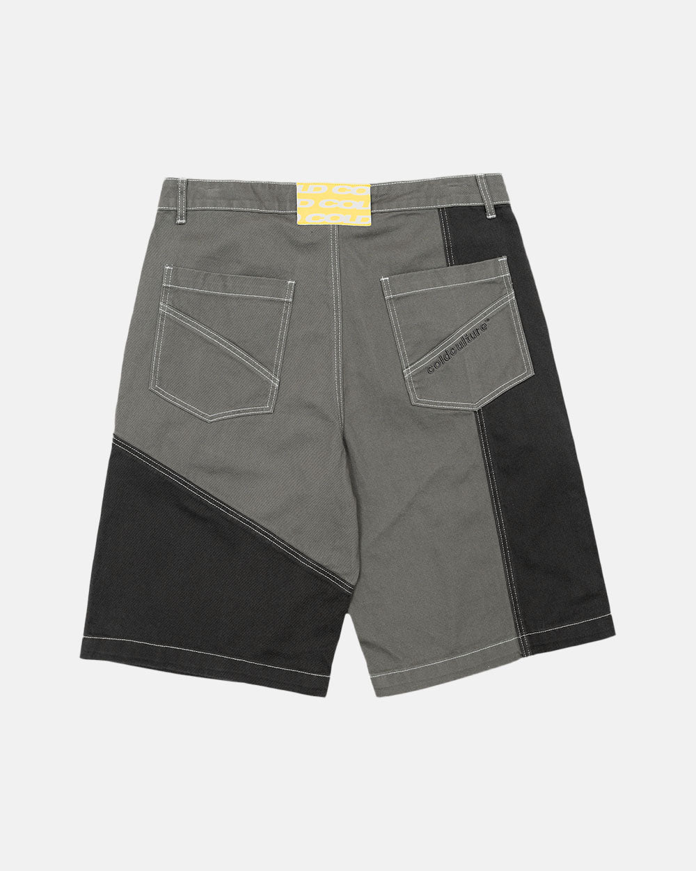 BUTTERFLY V2 SHORTS GREY/BLACK DENIM - COLD CULTURE