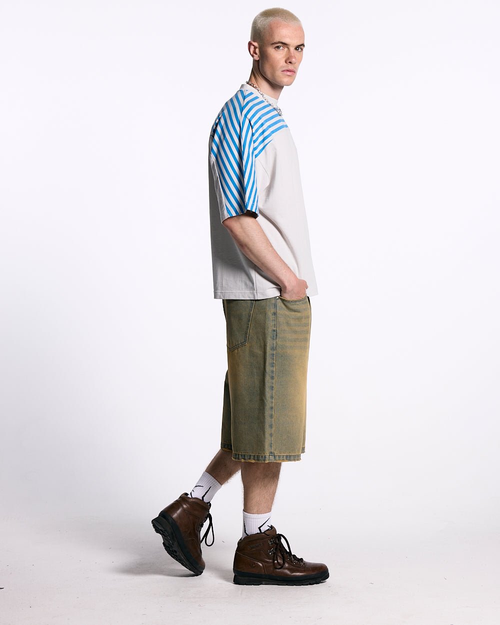 C V2 DIRTY DENIM SHORTS - COLD CULTURE