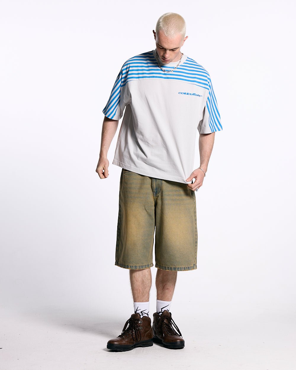 C V2 DIRTY DENIM SHORTS - COLD CULTURE