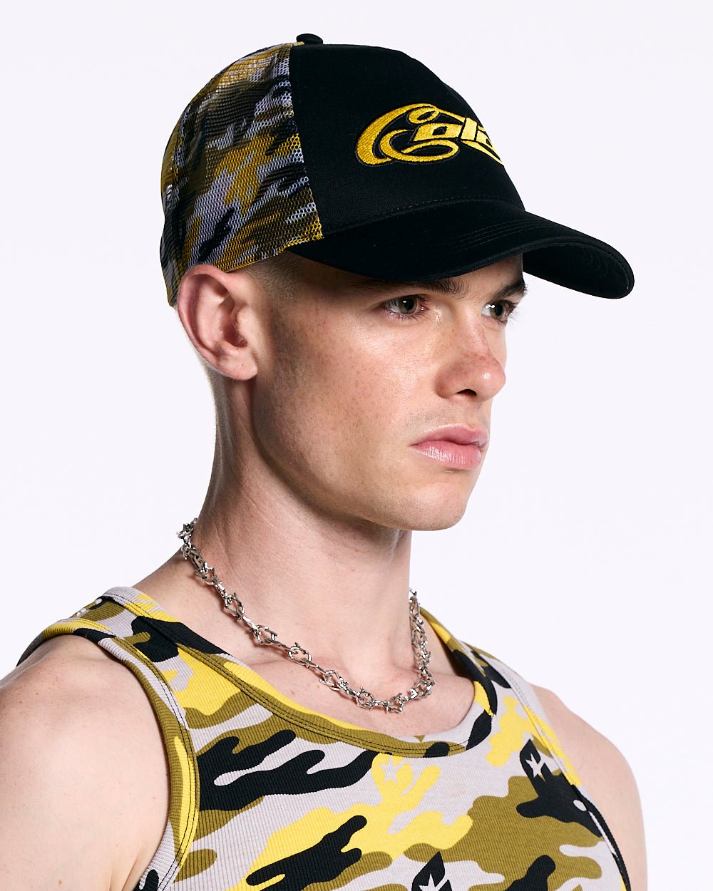 CAMO CAP BLACK AND YELLOW - COLD CULTURE