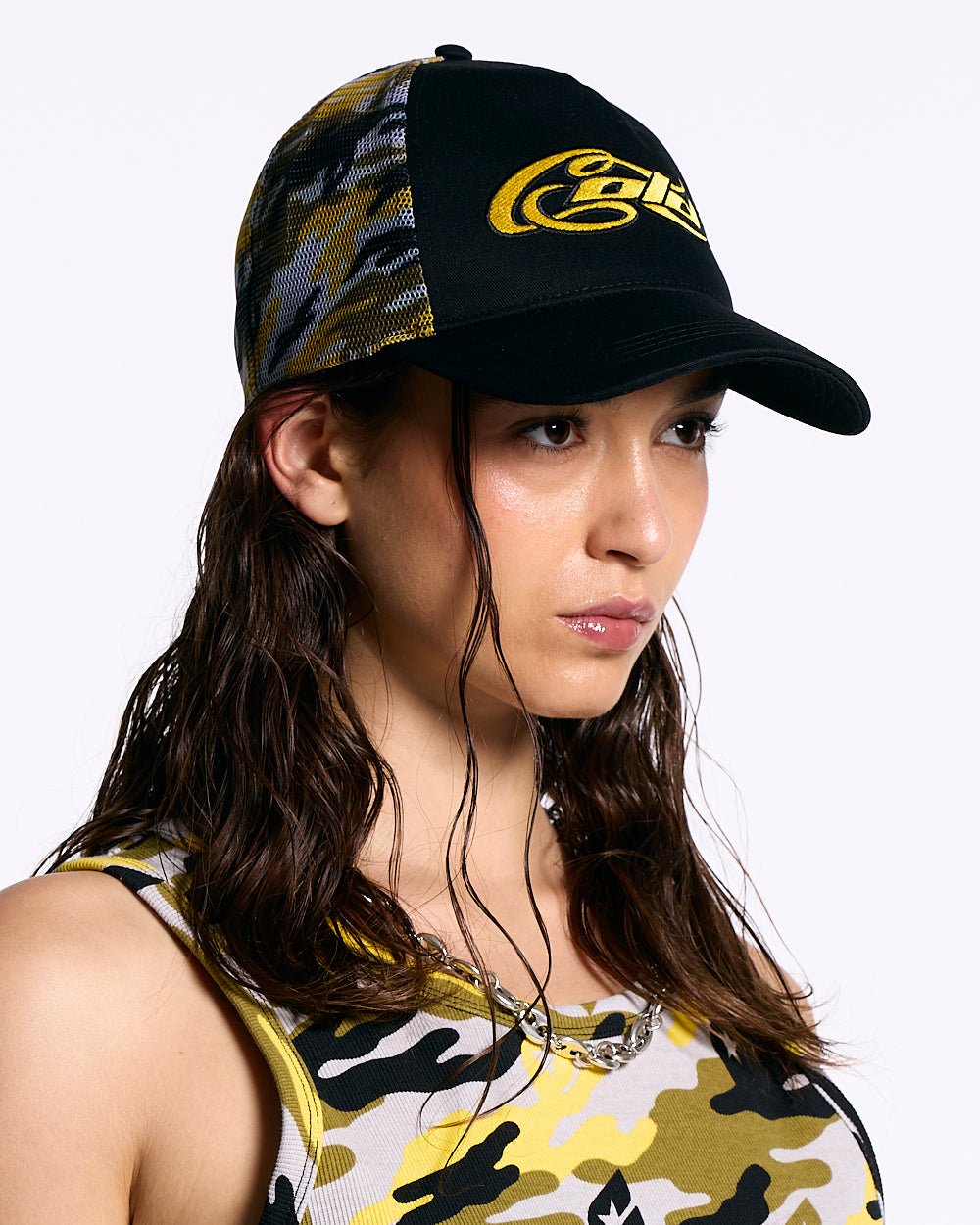 CAMO CAP BLACK AND YELLOW - COLD CULTURE