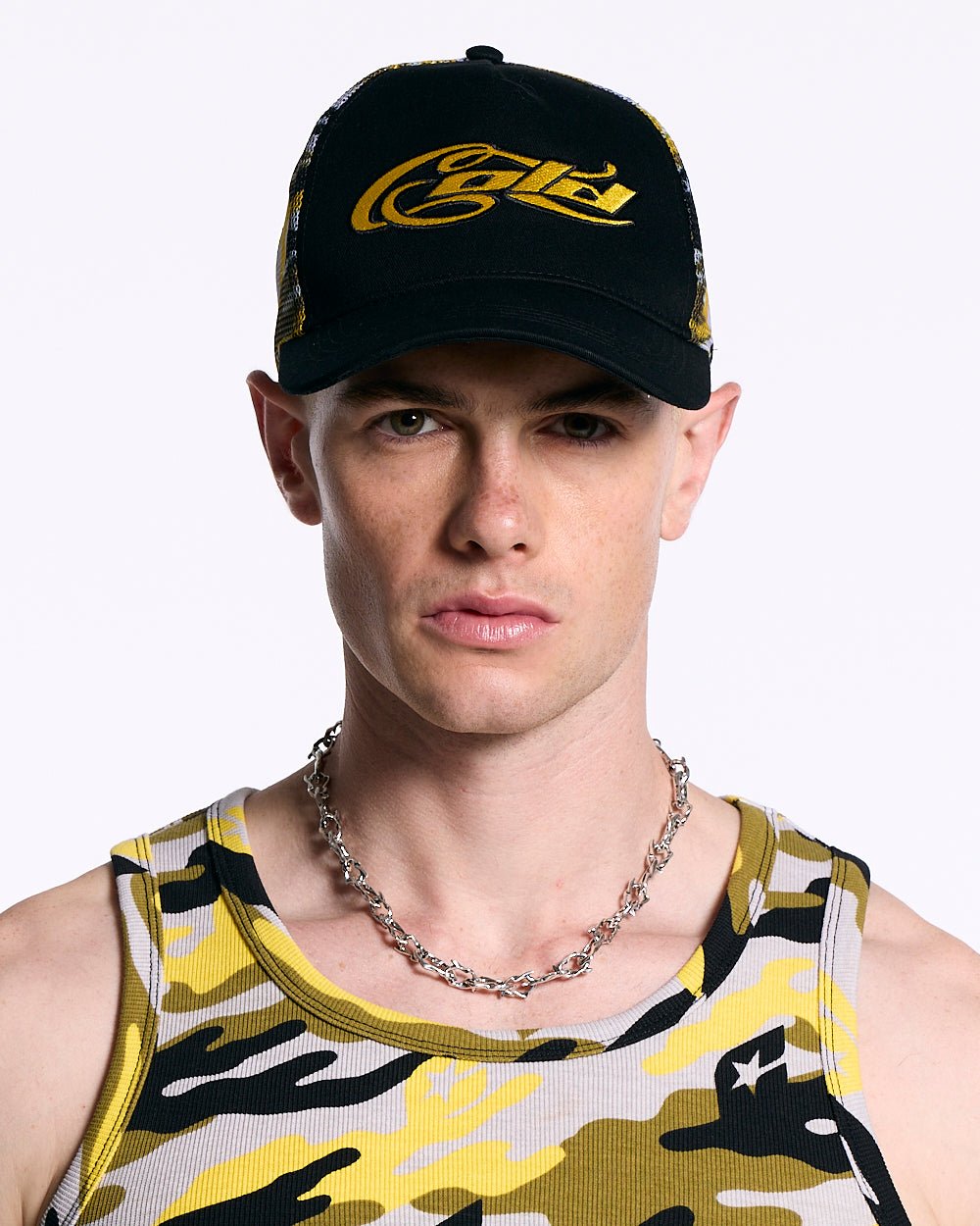 CAMO CAP BLACK AND YELLOW - COLD CULTURE