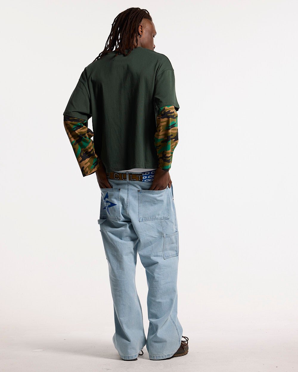 CAMO DOUBLE SLEEVE TEE DEEP FOREST - Cold Culture