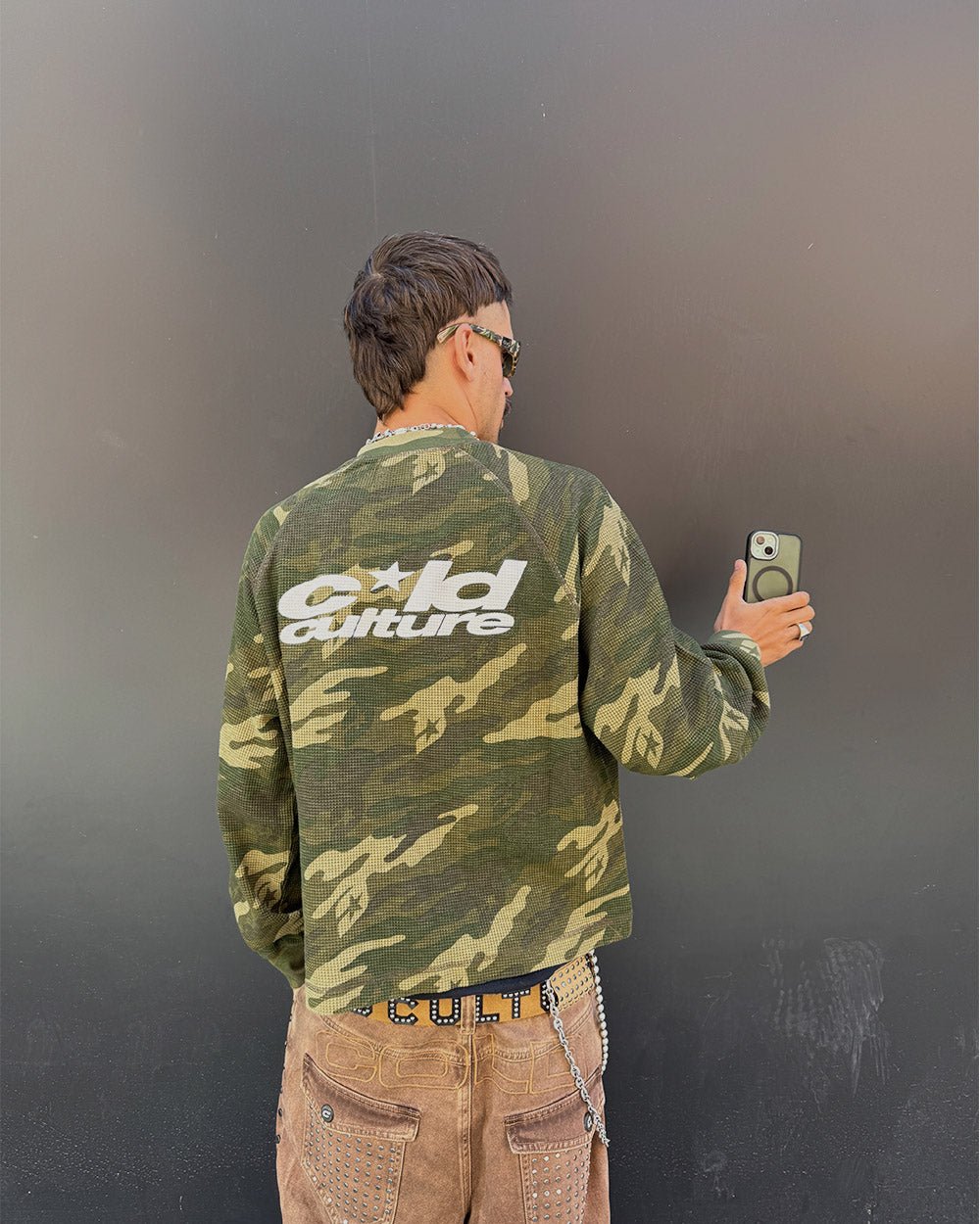 CAMO THERMAL LONGSLEEVE TEE GREEN - COLD CULTURE
