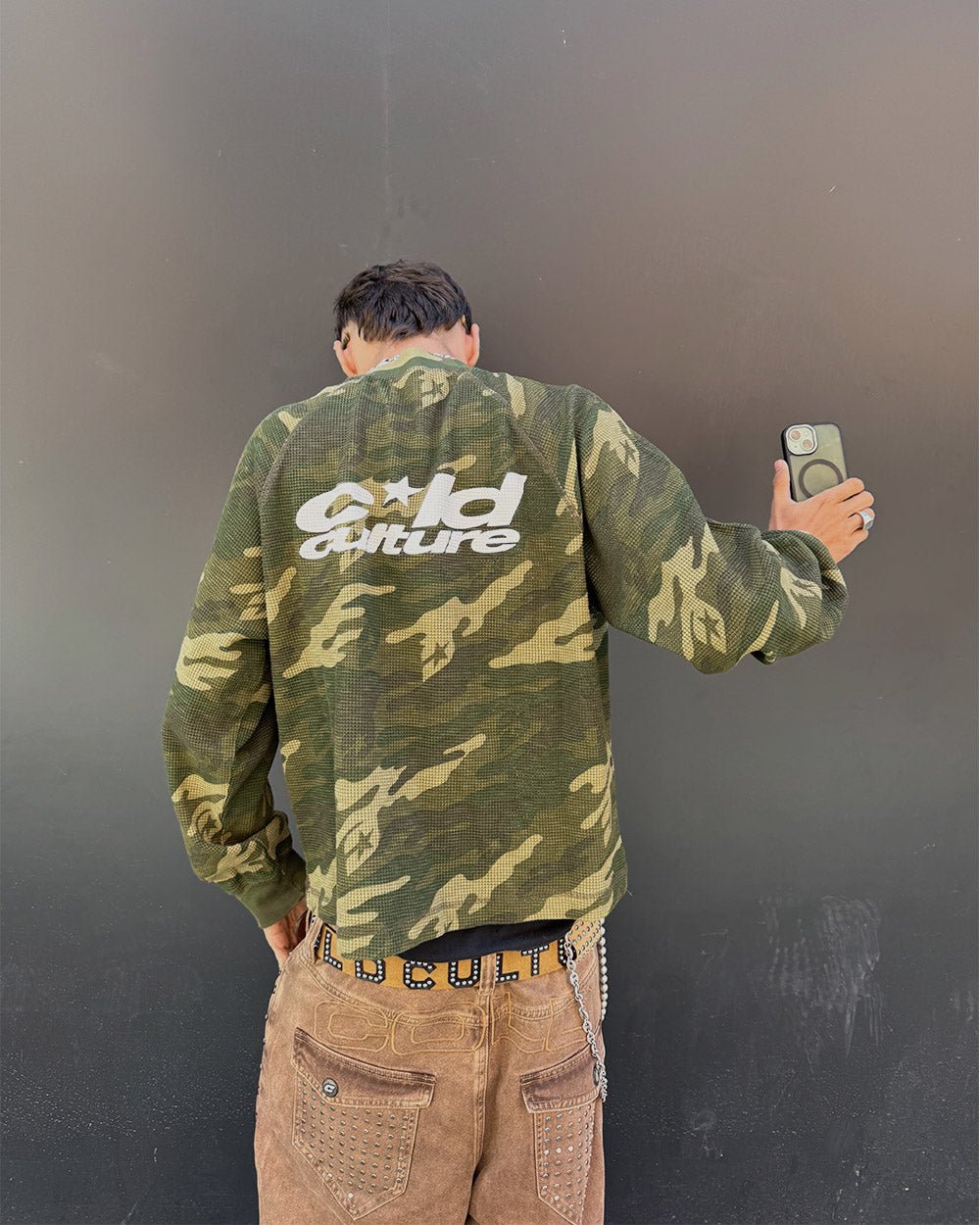 CAMO THERMAL LONGSLEEVE TEE GREEN - COLD CULTURE