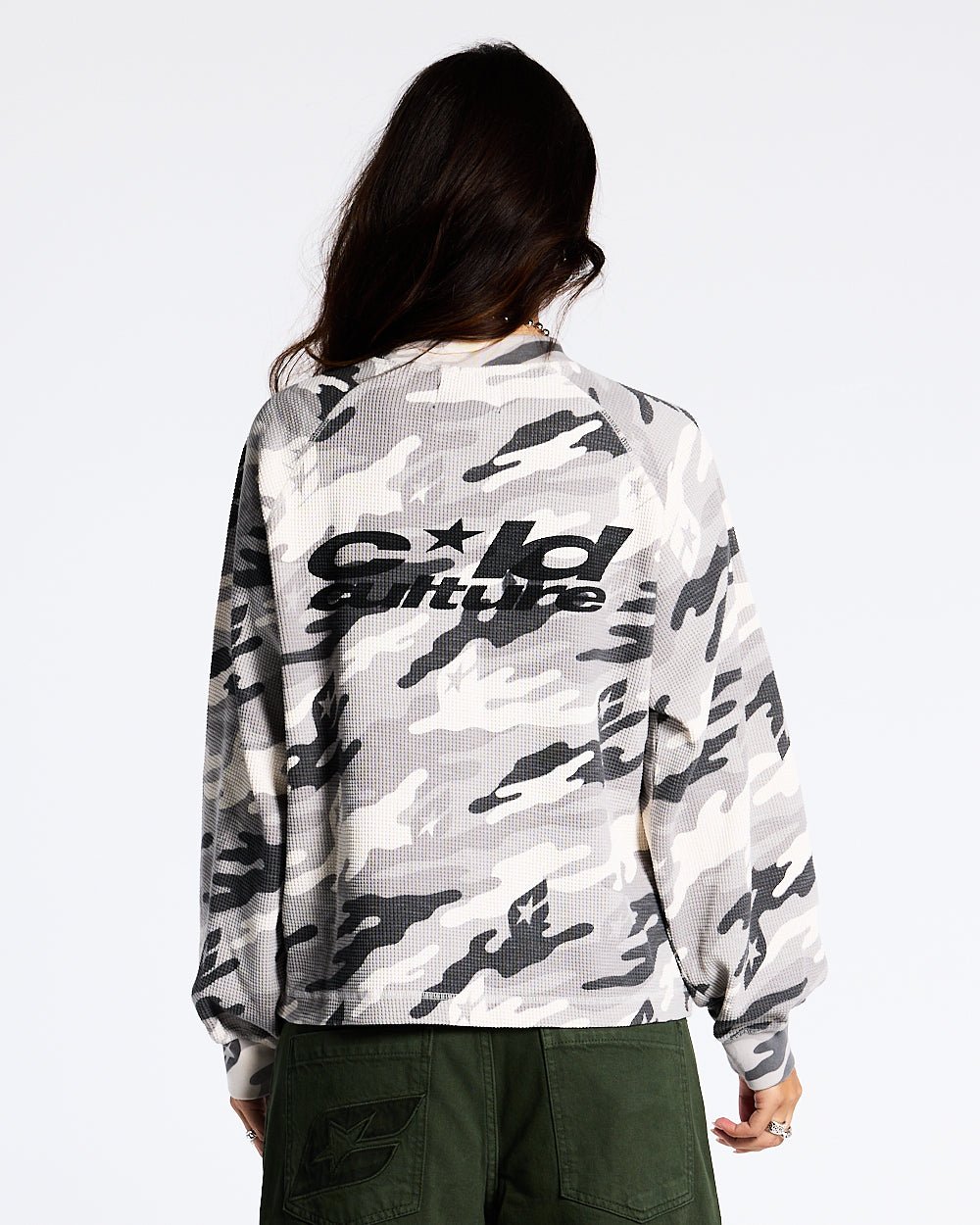 CAMO THERMAL LONGSLEEVE TEE GREY - COLD CULTURE