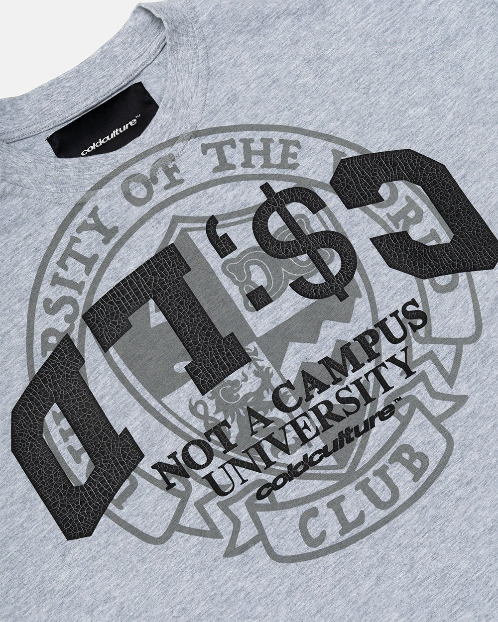 CAMPUS TEE HEATHER GREY - Cold Culture