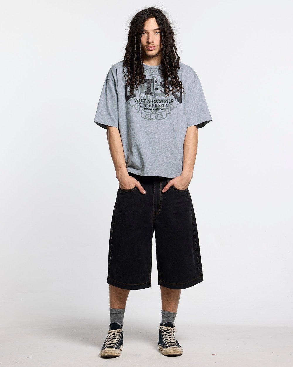 CAMPUS TEE HEATHER GREY - Cold Culture
