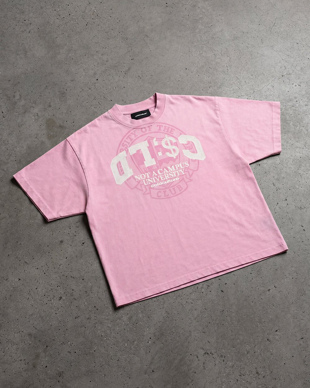 CAMPUS TEE PINK - Cold Culture