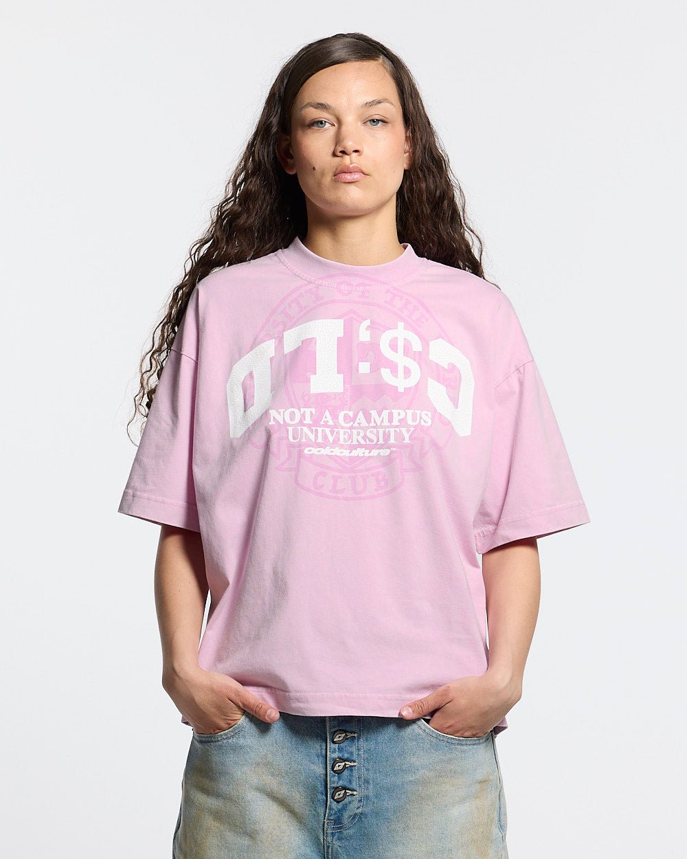 CAMPUS TEE PINK - Cold Culture