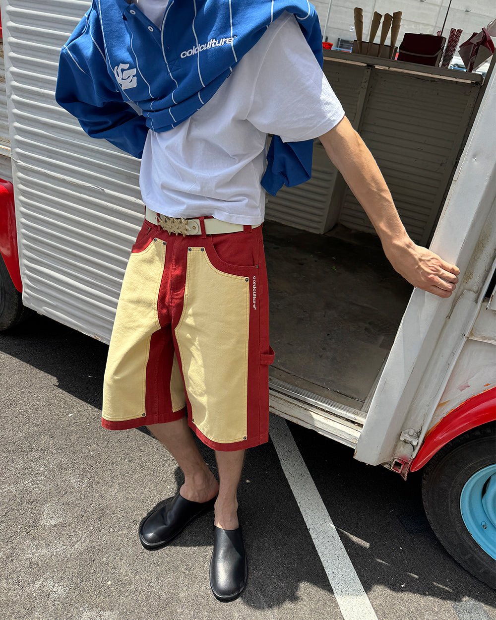 CARPENTER PANELS SHORTS BURGUNDY AND VANILLE - COLD CULTURE